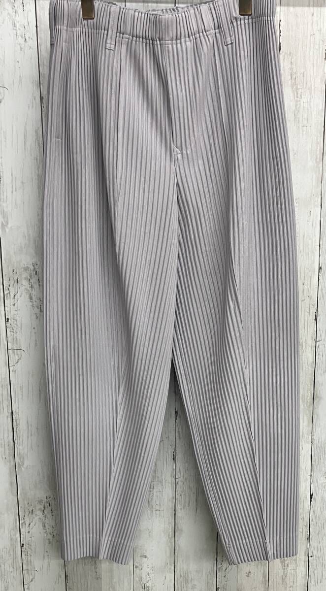 HOMME PLISSE ISSEY MIYAKE プリーツパンツ オムプリッセ イッセイミヤケ グレー size3