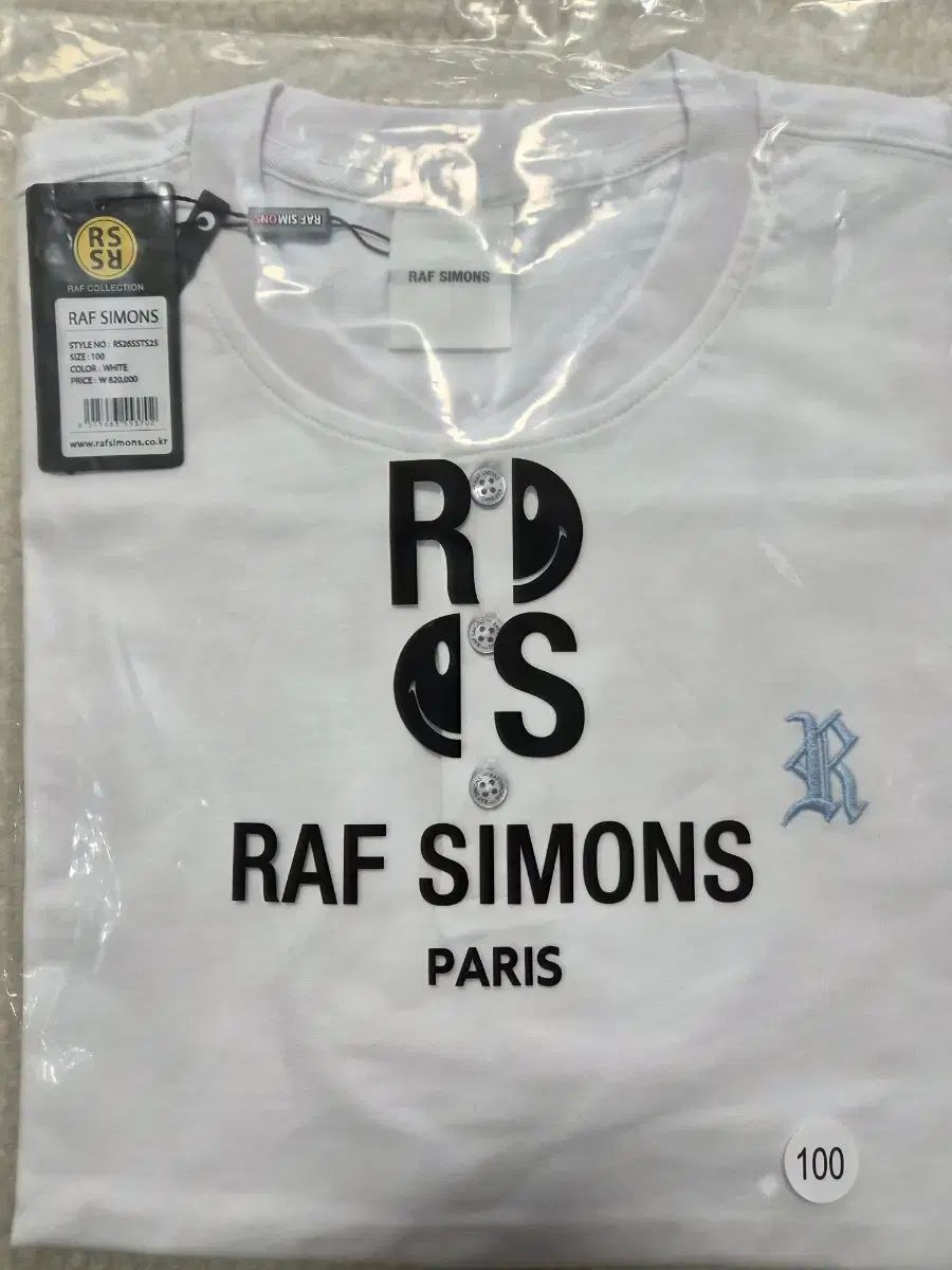 RAF SIMONS ラフ シモンズ 半袖 Tシャツ 白 100 正規品 新品