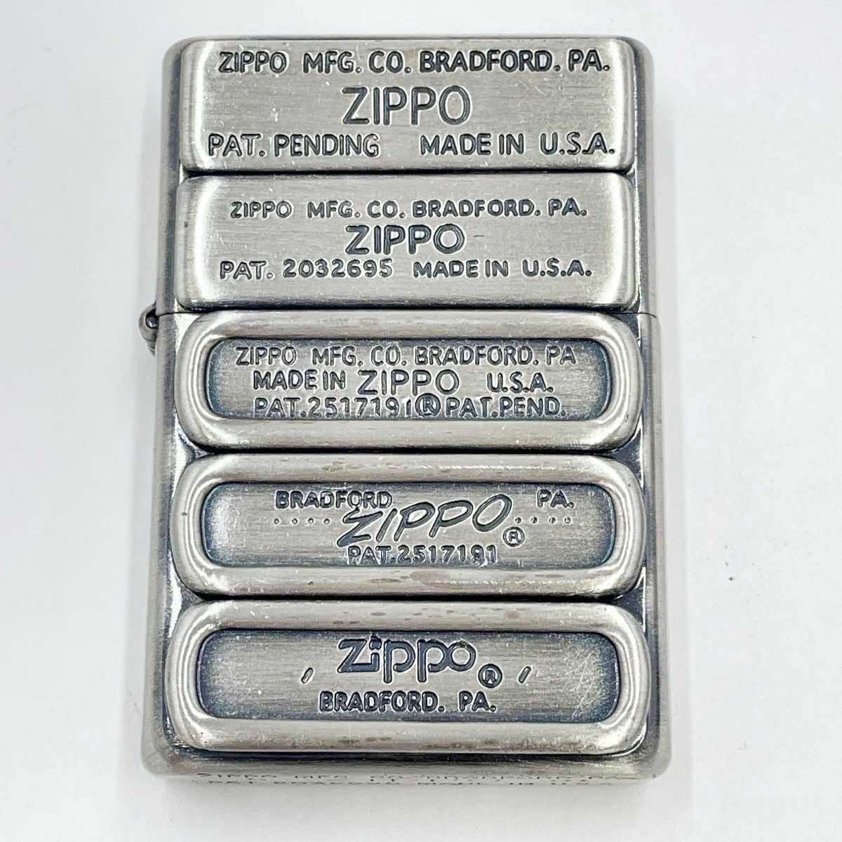 未使用】zippo ジッポー 歴代ボトムプレートデザイン 2001年製 