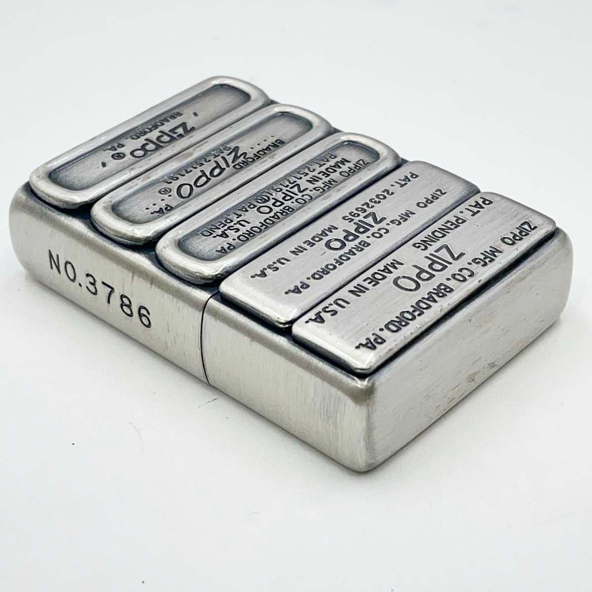 未使用】zippo ジッポー 歴代ボトムプレートデザイン 2001年製 
