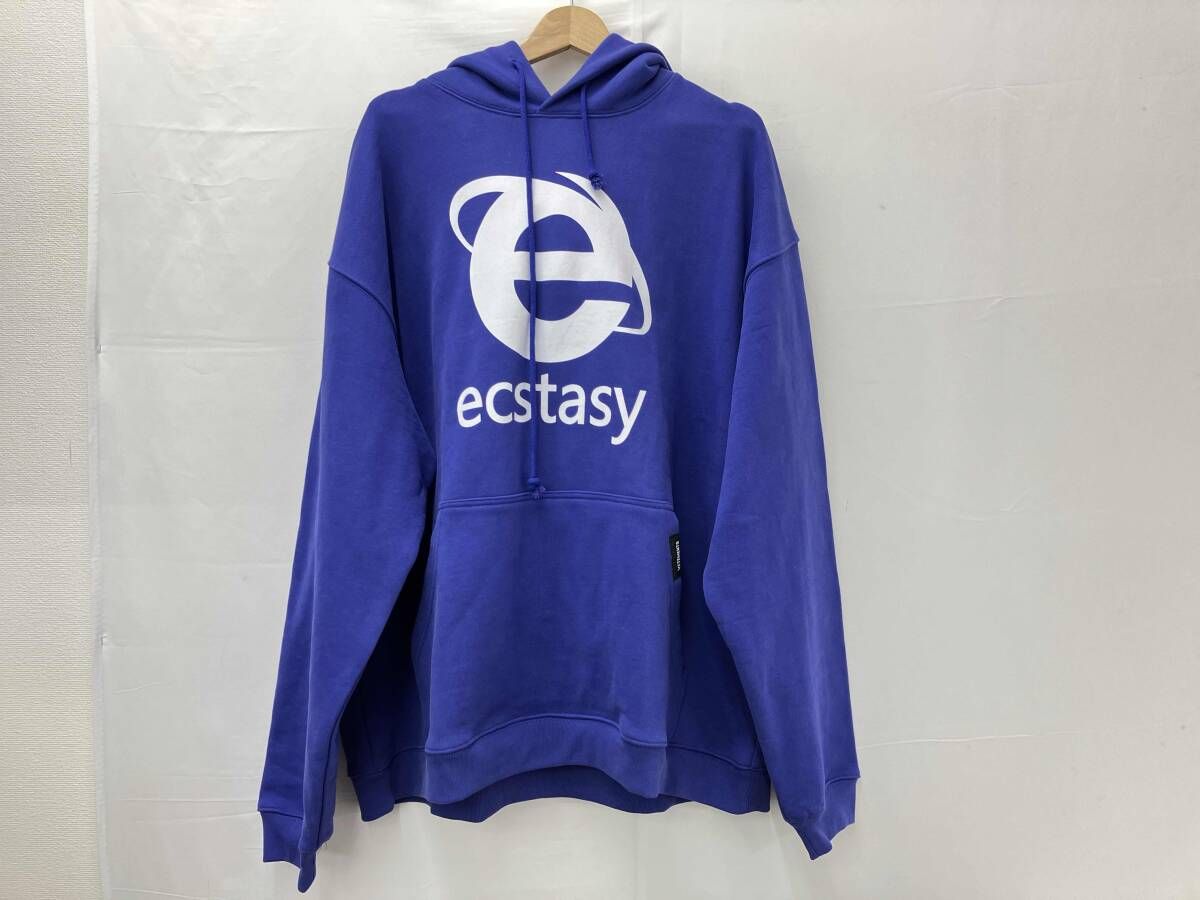 VETEMENTS ヴェトモン Ecstacy Oversized Hoodie エクスタシーオーバーサイズドフーディ サイズS メンズ ブルー系 SS20TR368