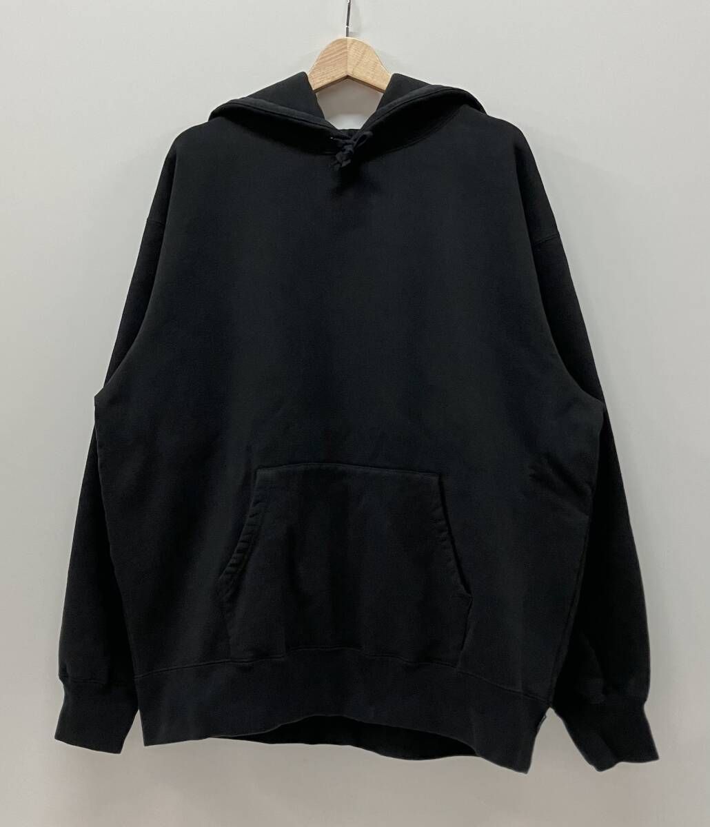 Supreme シュプリーム パーカー Satin Applique Hooded SWeatshirt サテン アップリケ フーデッド スウェットシャツ サイズXL ブラック