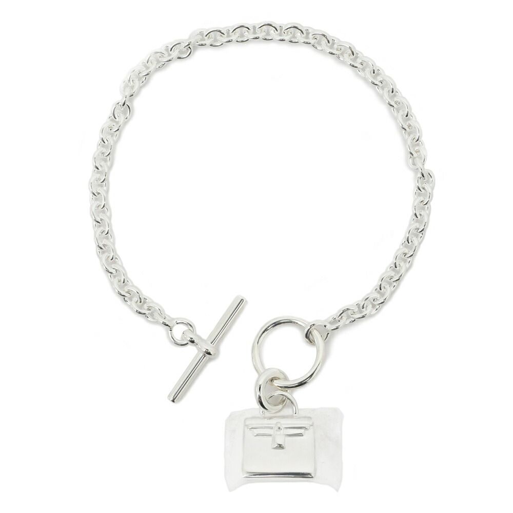 【名東】エルメス アミュレット ケリー ブレスレット SH シルバー 925 約14.6g Amulet Kelly レディース 未使用