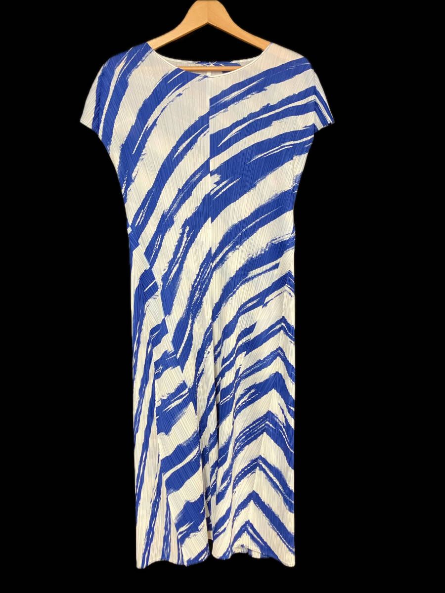 PLEATS PLEASE PP21-JH715 プリーツワンピース SKY 22SS 転写プリント