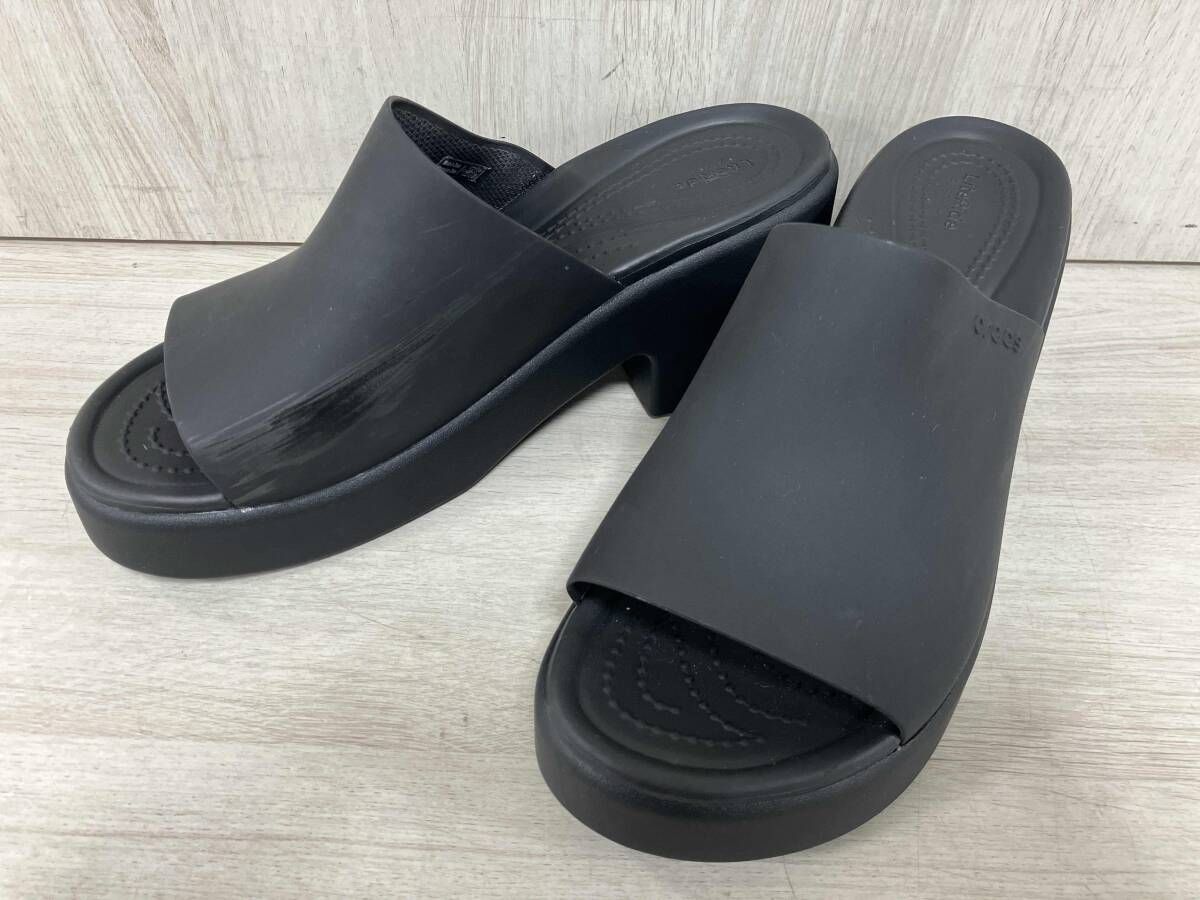 CROCS/クロックス/サンダル/brooklyn slide heel/209408/ブラック/W8/24㎝ - メルカリ