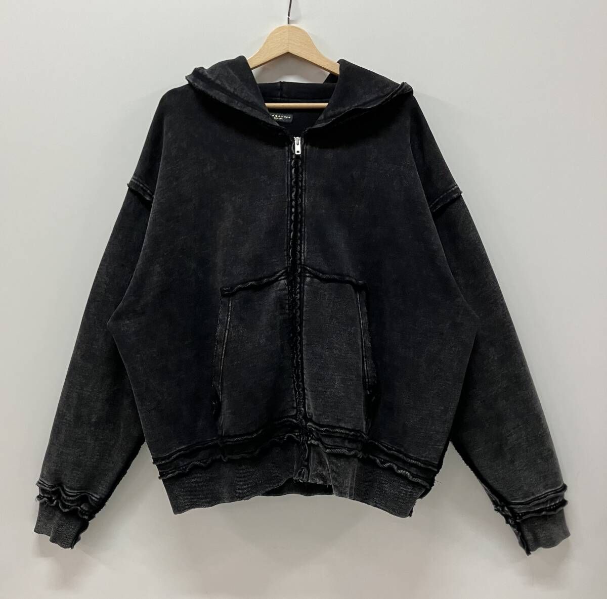 FLAGSTUFF フラグスタフ FS1634 パーカー ピグメント ジップ サイズXL ブラック