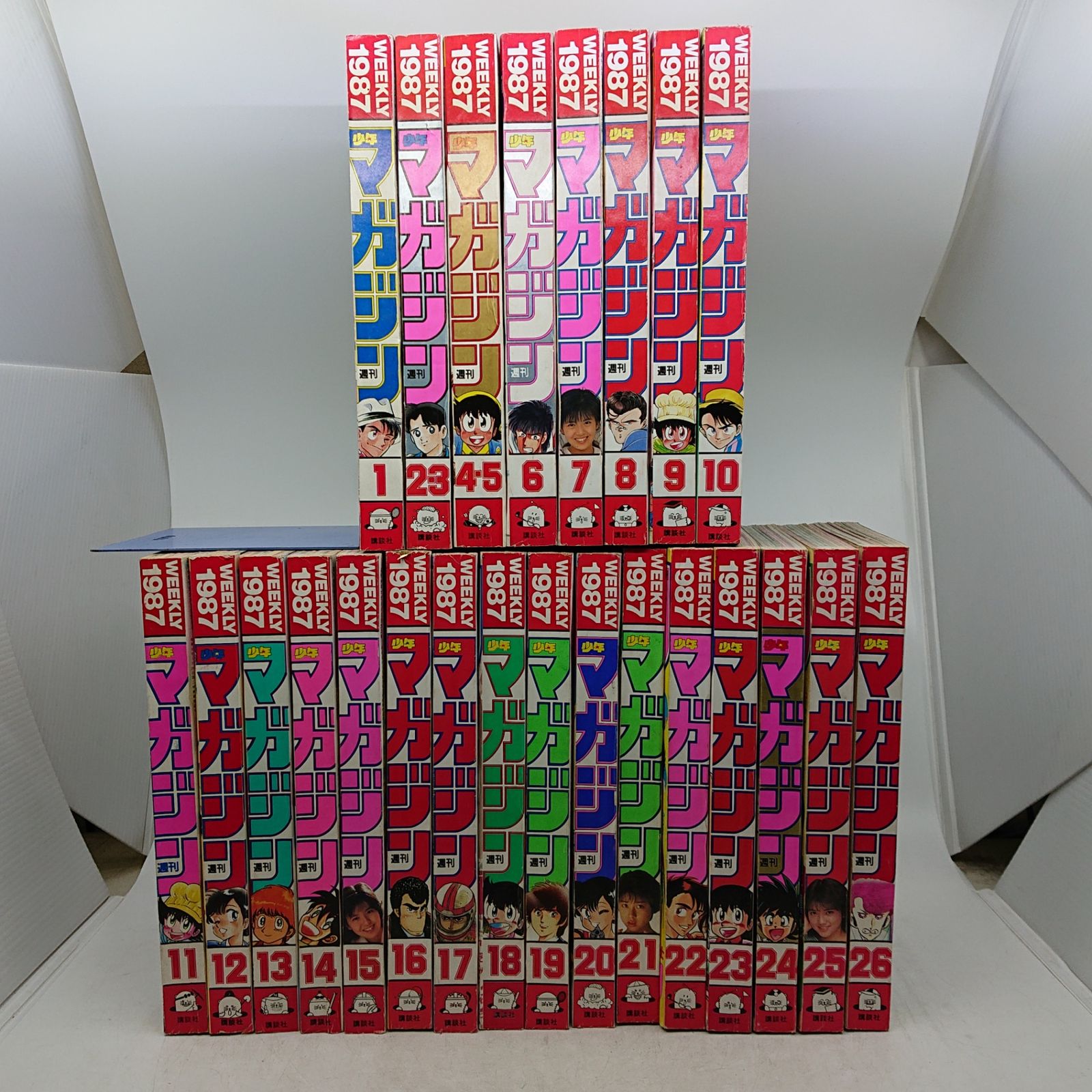 MA まとめ売り 37枚 まとめ売り】週刊少年マガジン 24冊まとめ売り 1987年(昭和62年)No.1