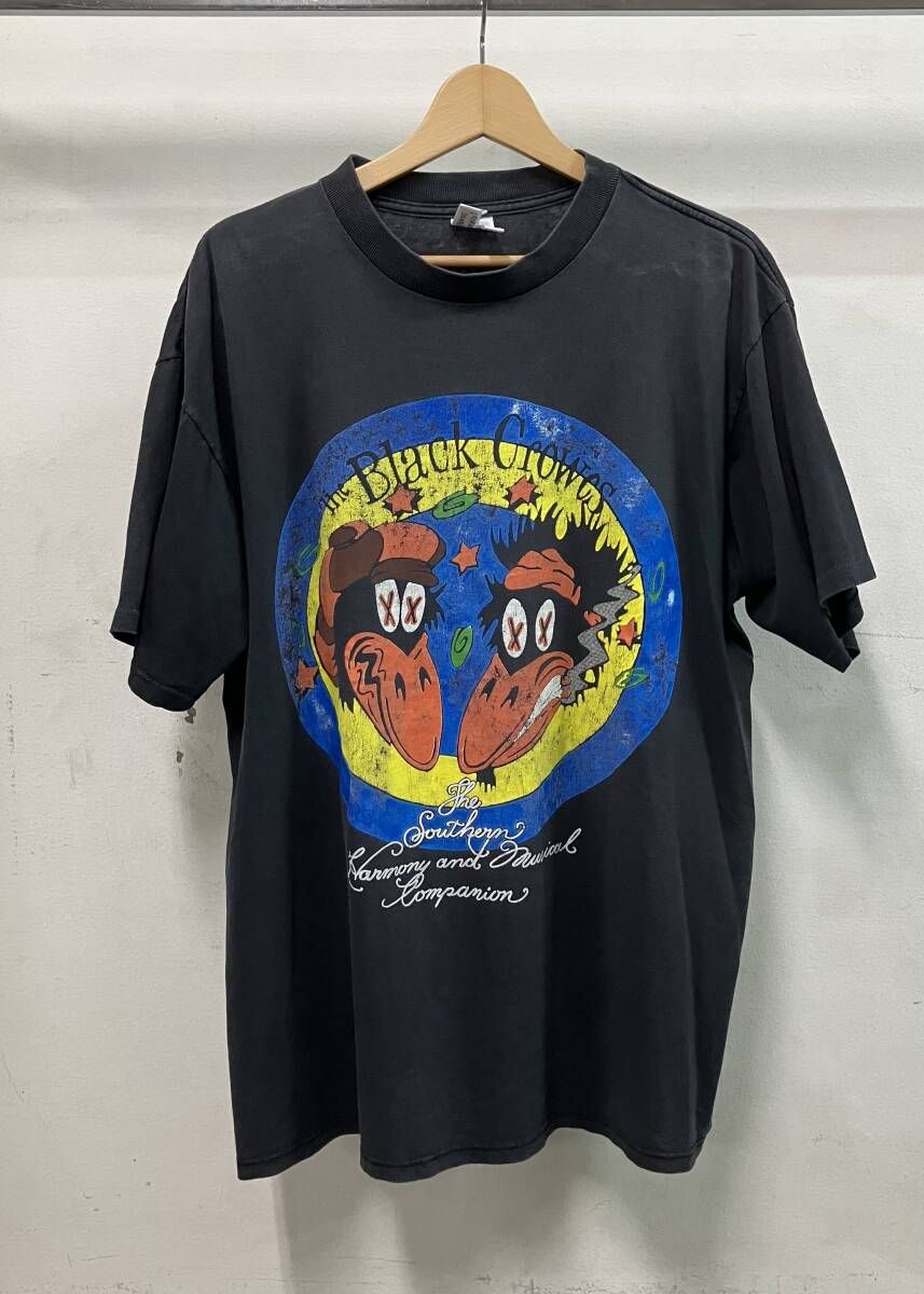 BLACK CROWES ブラッククロウズ バンT 半袖Tシャツ 90S 1993 スカル DELTA デルタ 袖シングル ブラック 黒 USA製
