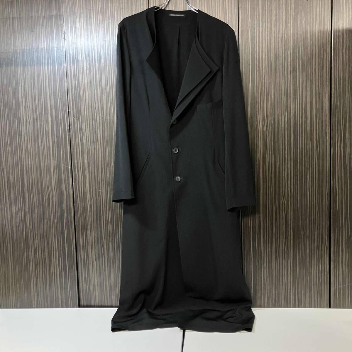 20ss YOHJI YAMAMOTO POUR HOMME ジャケット タキシードピークドロングドレスジャケット サイズ1 HN-D03-500 ヨウジヤマモトプールオム