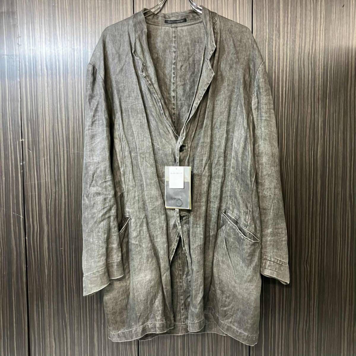 24ss YOHJI YAMAMOTO POUR HOMME INK DYED TWILL LAPEL SWITCHING JKT