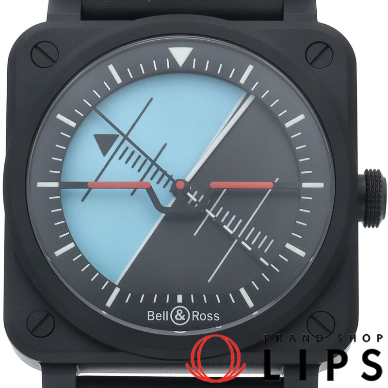 ベル&ロス BR-03 ホライゾン ウォッチ 41mm 世界限定999本 BR03A-HRZ-CE/SRB 箱 保証書 セラミッ