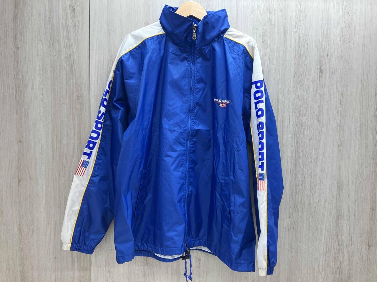 POLO SPORT/ポロスポーツ ラルフローレン 90s ヴィンテージ ナイロンジャケット ウインドブレーカー 裏地メッシュ 星条旗グラフィック L