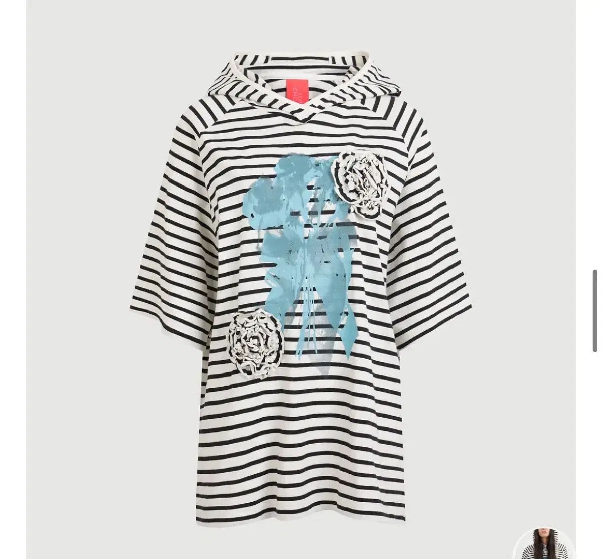 LUCKY CHOUETTE ストライプ フードWHO Tシャツ 新品