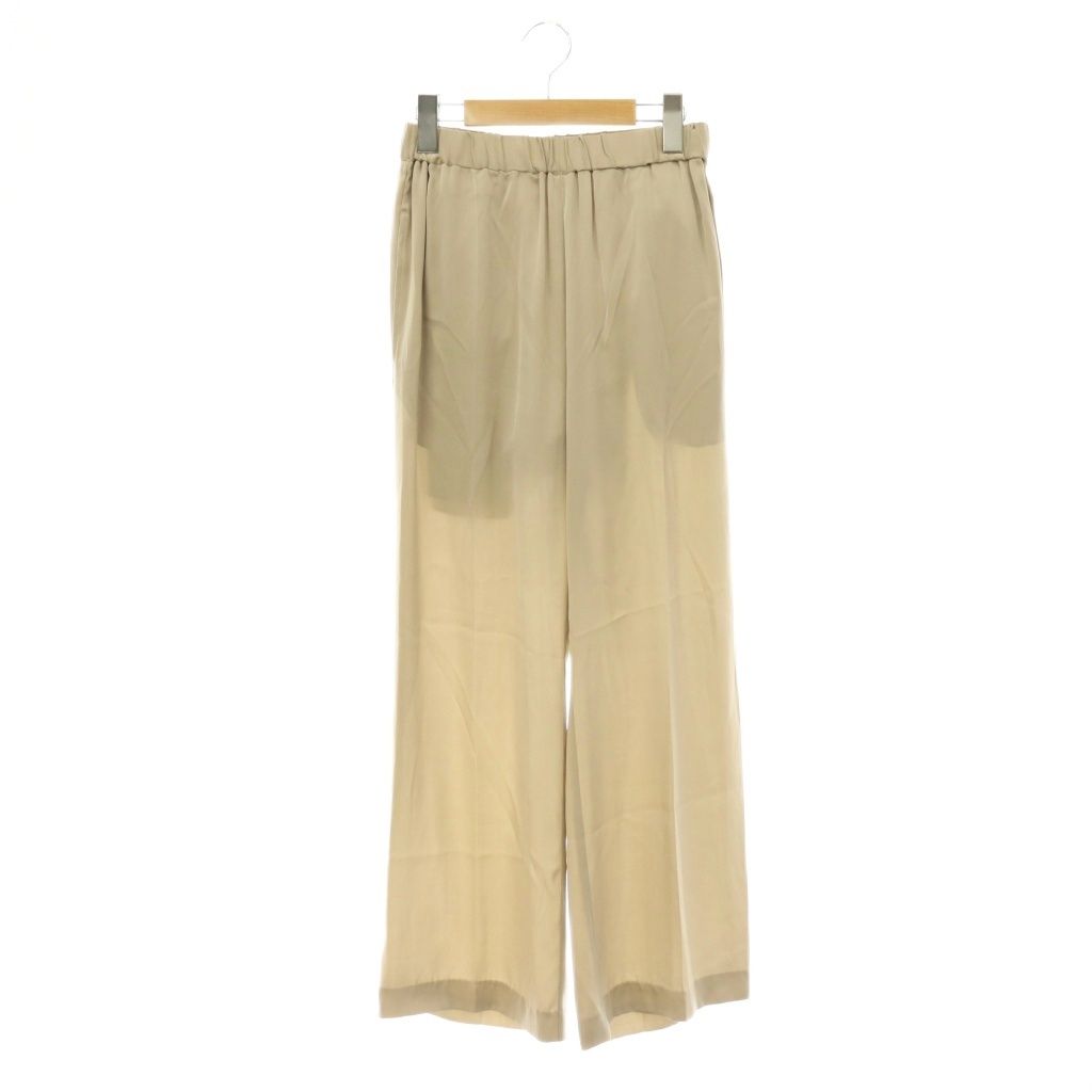 ミューズ ドゥーズィエム クラス MUSE de Deuxieme Classe 26SS SILK SATIN イージーパンツ ワイド シルク サテン 26030500420010 34 ベージュ /HS ■OS