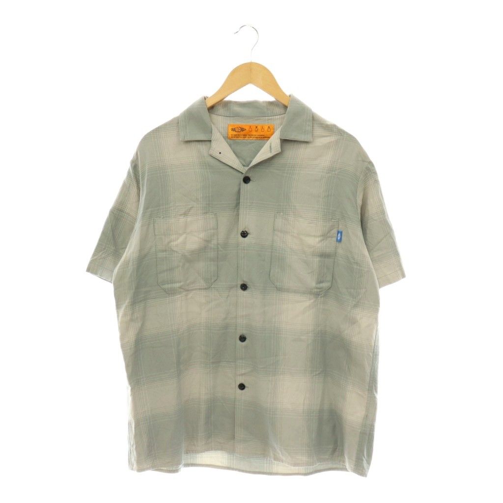 チャレンジャー CHALLENGER SHADOW CHECK SHIRT シャツ シャドウチェック 半袖 M ライトグレー CLG-SH 026-004 /HS ■OS ■AD