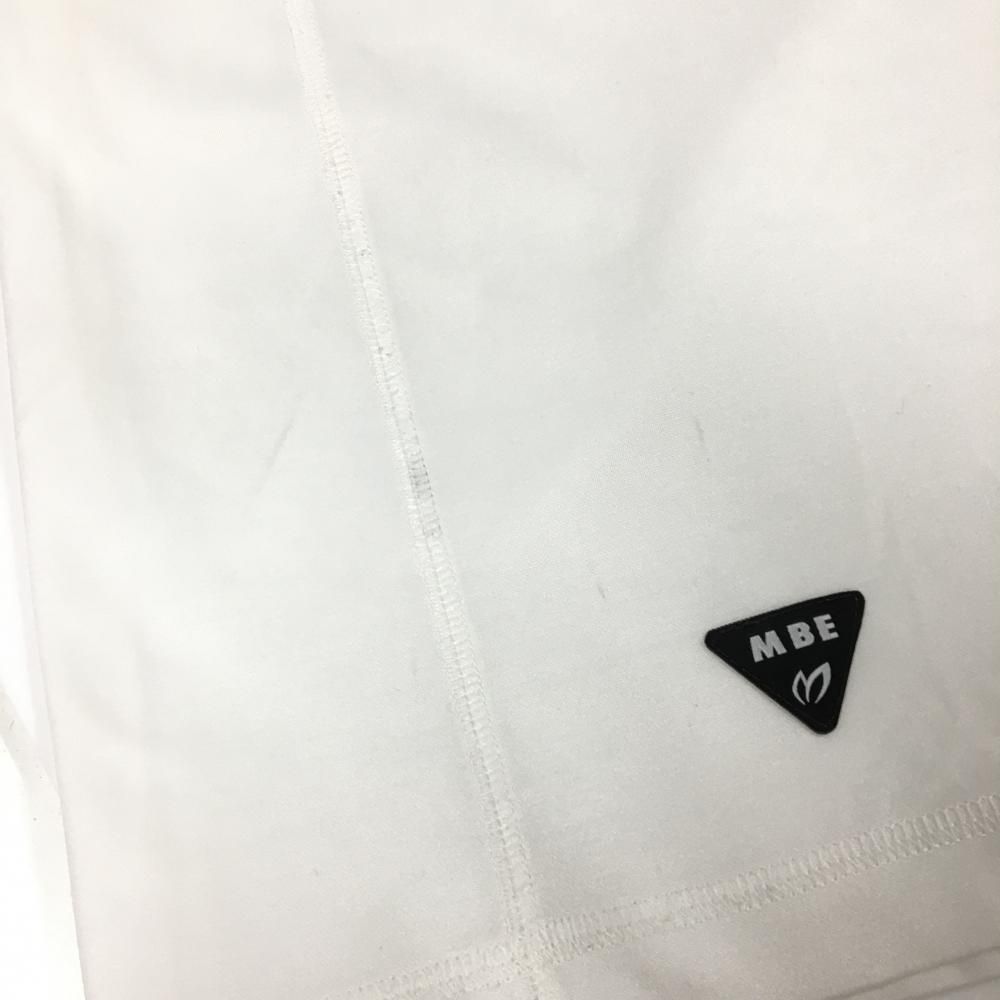 美品】マスターバニー 半袖シャツ 白 ロゴ黒 ハーフジップ モック