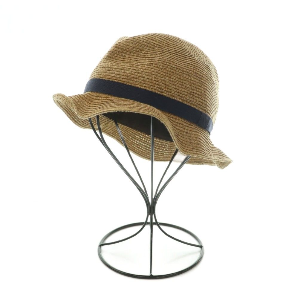 マチュアーハ mature ha. BOXED HAT 麦わら帽子 ハット ベージュ 茶 ブラウン /MI ■OS