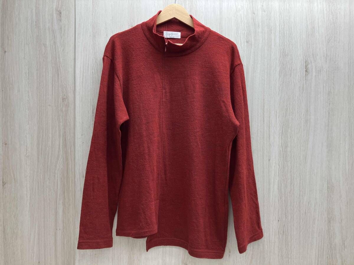 YOHJI YAMAMOTO POUR HOMME/ヨウジヤマモト プールオム ハーフジップアシンメトリーカットソー ニット ウール 長袖 スタンドカラー 日本製 6,867円