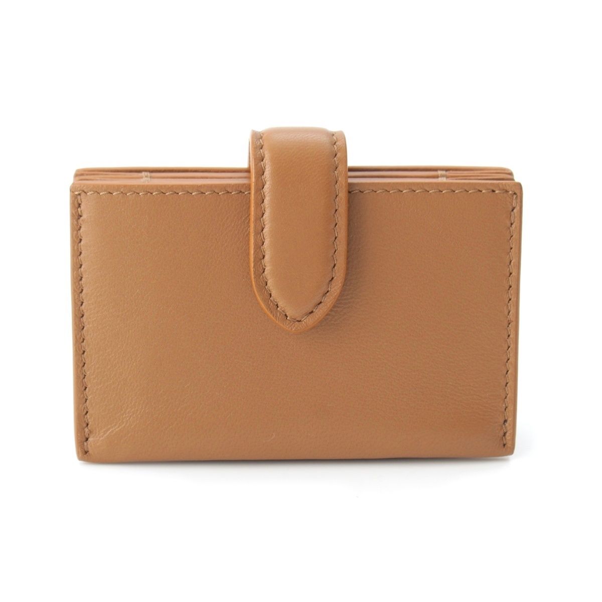 ザロウ MULTI CARD CASE レザー ショルダーストラップ付き カードケース ウォレット 財布 W1335 トープ ブラウン【中古】