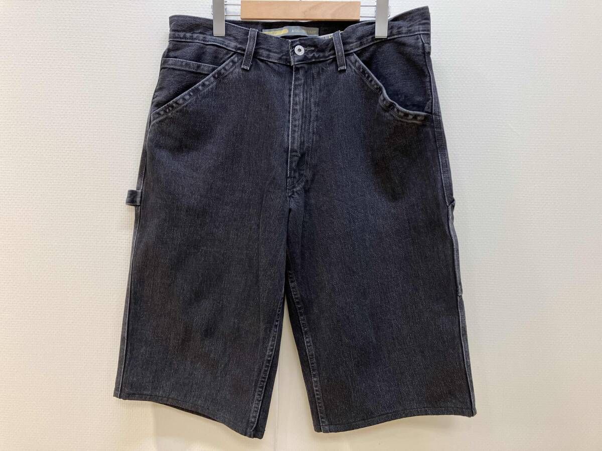levi's silvertab リーバイス シルバータブ　バギーカーペンター　ハーフパンツ　黒　ブラックデニム　W34L30