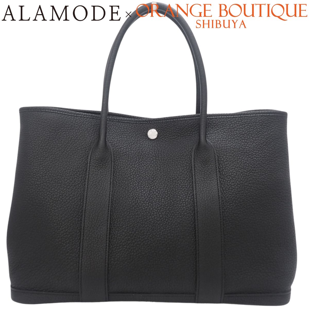 HERMES(エルメス) ガーデンパーティーPM ブラック黒 ネゴンダ パラジウム金具 シルバー金具 Y刻印 トートバッグ ハンドバッグ 手持ちかばん レディース 40802199345【アラモード】