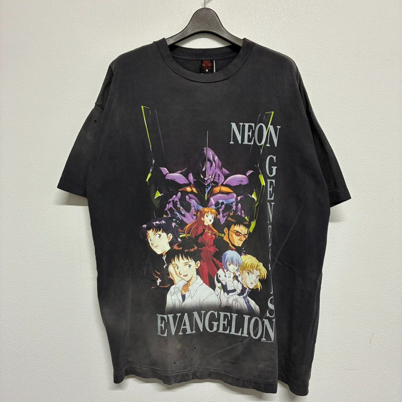 SAINT Mxxxxxx EVANGELION NEON セントマイケル エヴァンゲリオン コラボ 黒 ブラック 半袖 Tシャツ トップス メンズ レディース XXLサイズ 極美品 2728