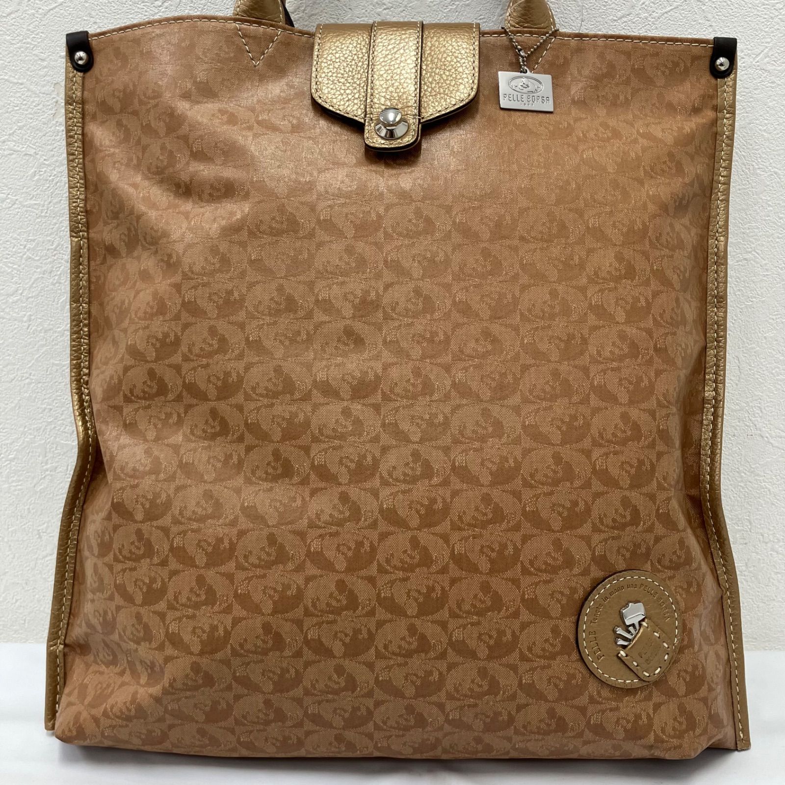 3552 【美品】 PELLE BORSA ペレボルサ トートバッグ ハンドバッグ 