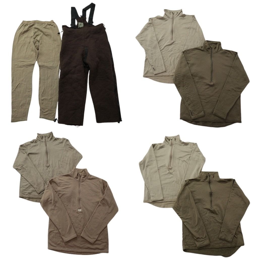古着卸 まとめ売り ミリタリー フリース 8枚セット ( メンズ M ) ベアースーツ パンツ スタンドカラー ハーフジップ 中古 古着 NF3741