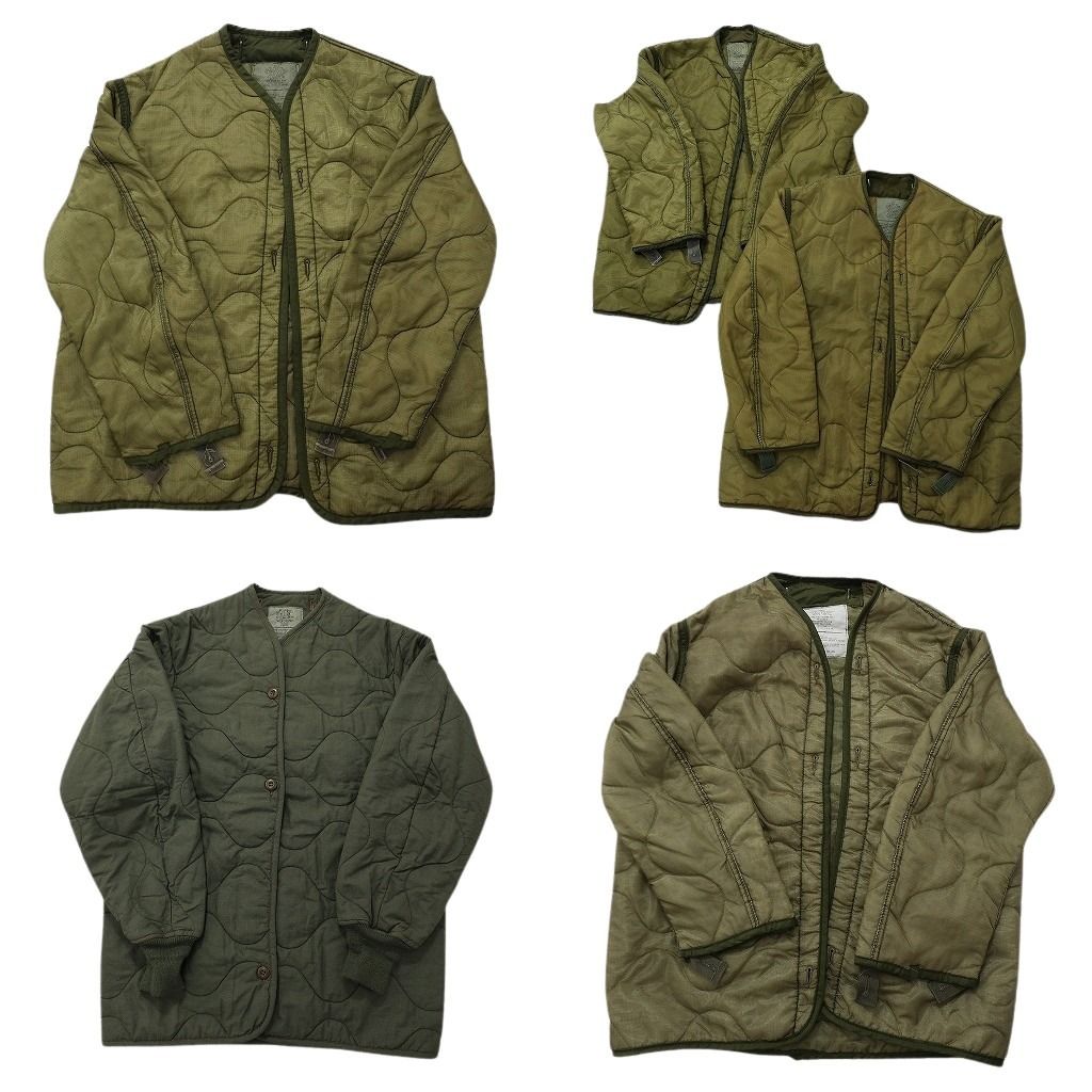 古着卸 まとめ売り ミリタリー ライナー 5枚セット ( メンズ XS/S ) オリーブ ジャケット キルティング 中古 古着 NF3746