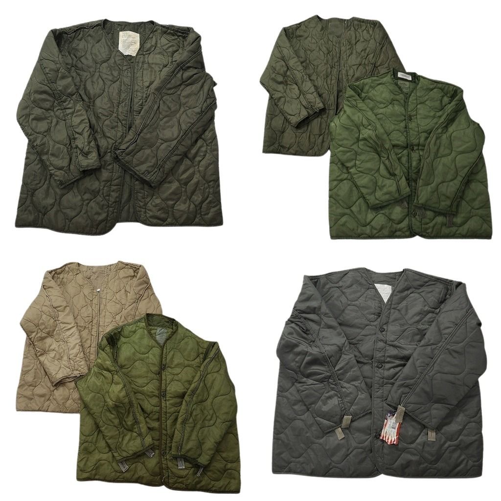 古着卸 まとめ売り ミリタリー ライナー 6枚セット ( メンズ XL/2XL ) デッドストック ジャケット オリーブ ベージュ 中古 古着 NF3748