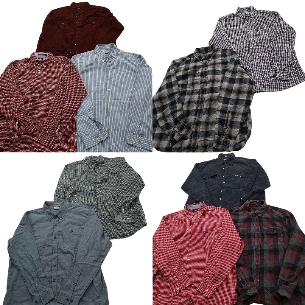 古着卸 まとめ売り 総柄 柄シャツ 長袖シャツ 10枚セット ( メンズ L
