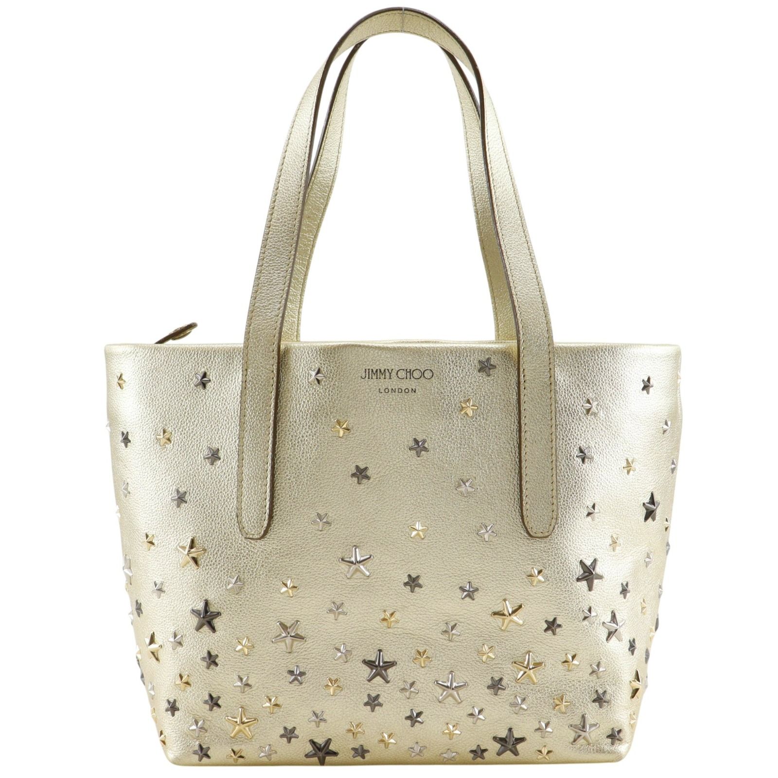 【JIMMY CHOO】ジミーチュウ ソフィア スタースタッズ レザー シルバー レディース トートバッグ