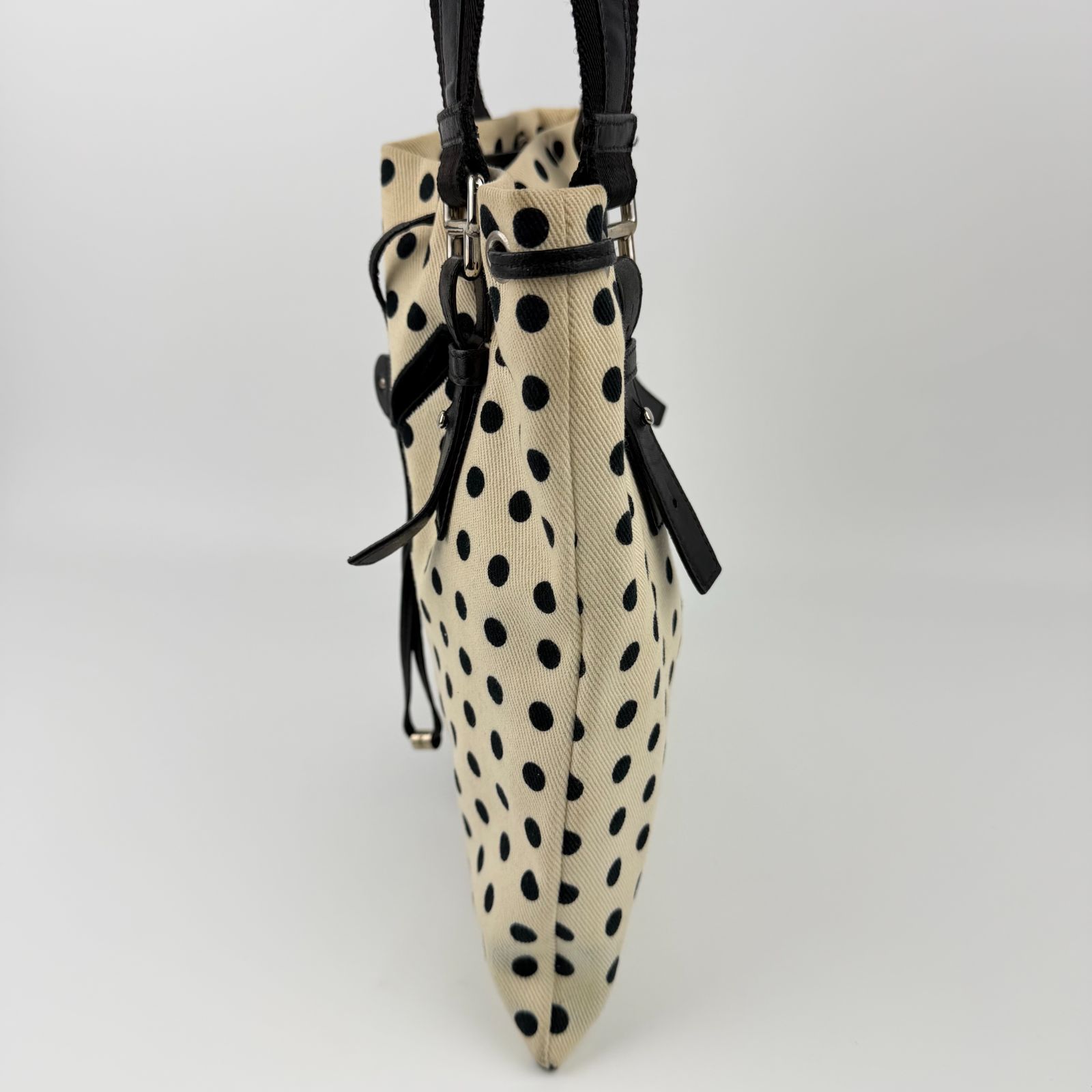 中古】Yves Saint Laurent イヴサンローラン カサンドラロゴ ドット柄