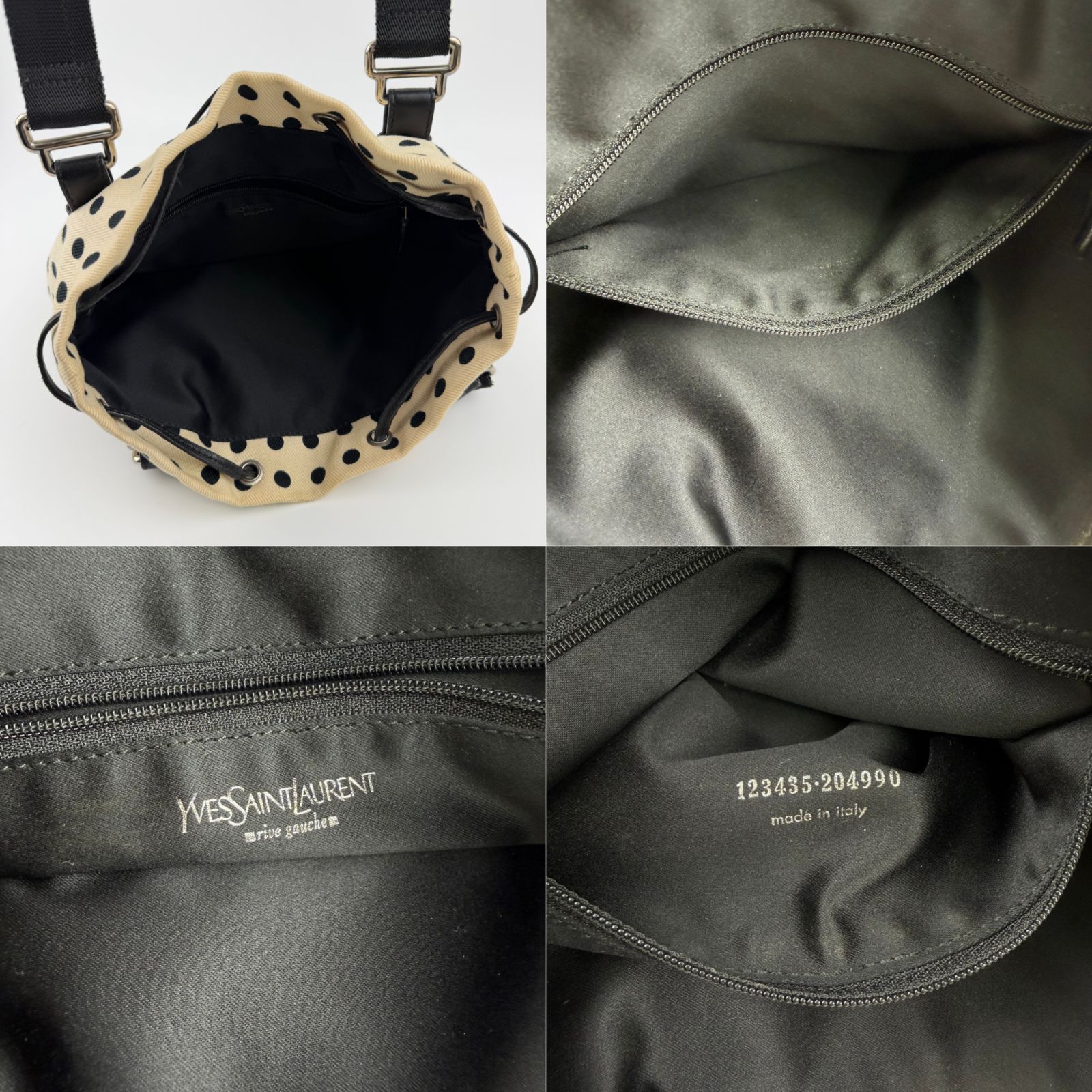 中古】Yves Saint Laurent イヴサンローラン カサンドラロゴ ドット柄