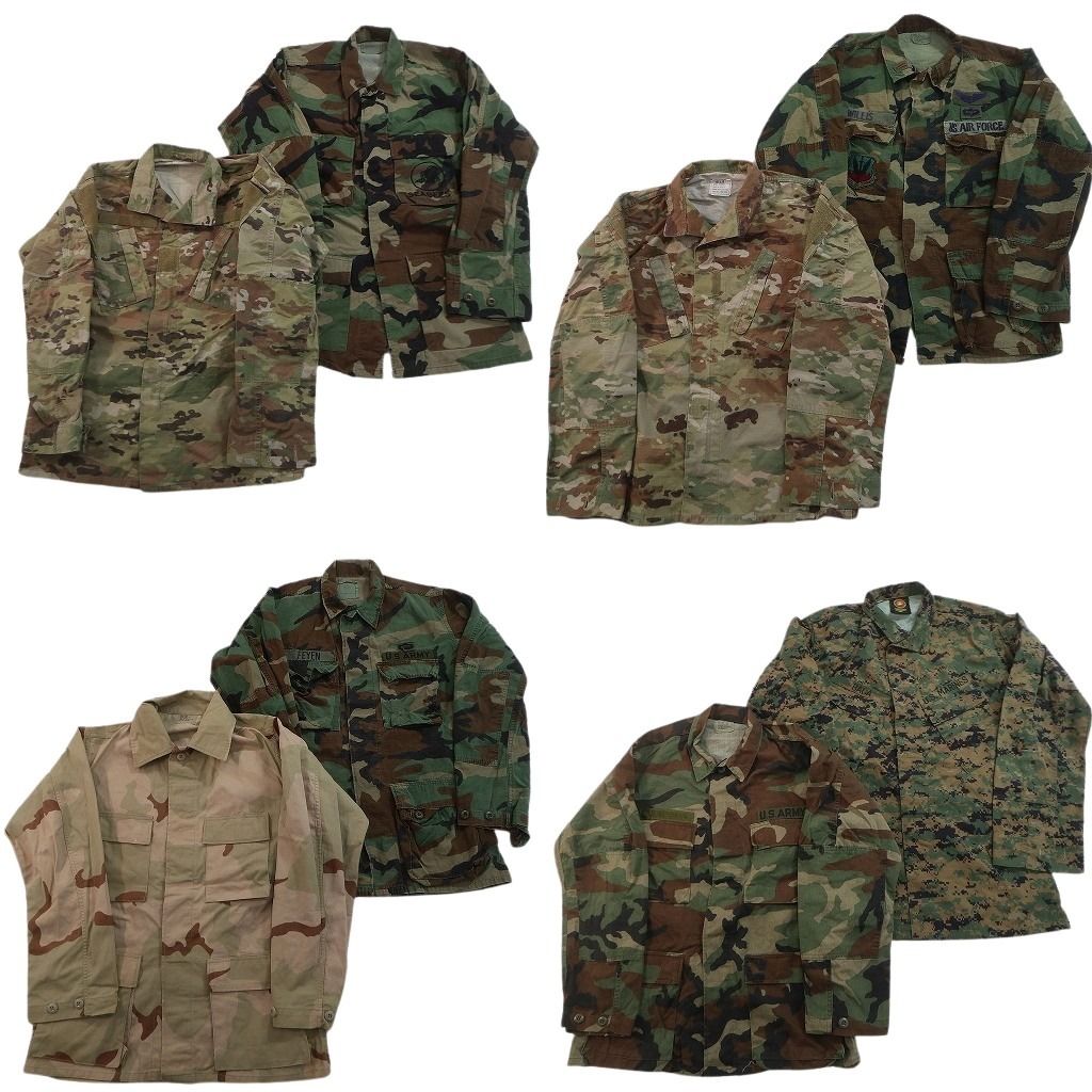 古着卸 まとめ売り ミリタリー フィールドジャケット 8枚セット ( メンズ S ) ARMY デザートカモ AIRFORCE マルチカム 中古 古着 NF4007