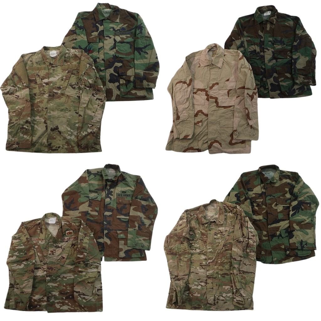 古着卸 まとめ売り ミリタリー フィールドジャケット 8枚セット ( メンズ M ) ARMY AIRFORCE デザートカモ BDUジャケット 中古 古着 NF4017