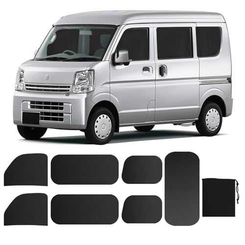 ZATOOTO 車用 カーテン スズキ エブリイ EVERY (DA17V JOIN/PC/PAリミテッド/PA)専用 マグネット 車中泊カーテン 遮光 車種専用用品7枚セット カー用品 ブラック CT111-BK7as 9616d023 7,726円