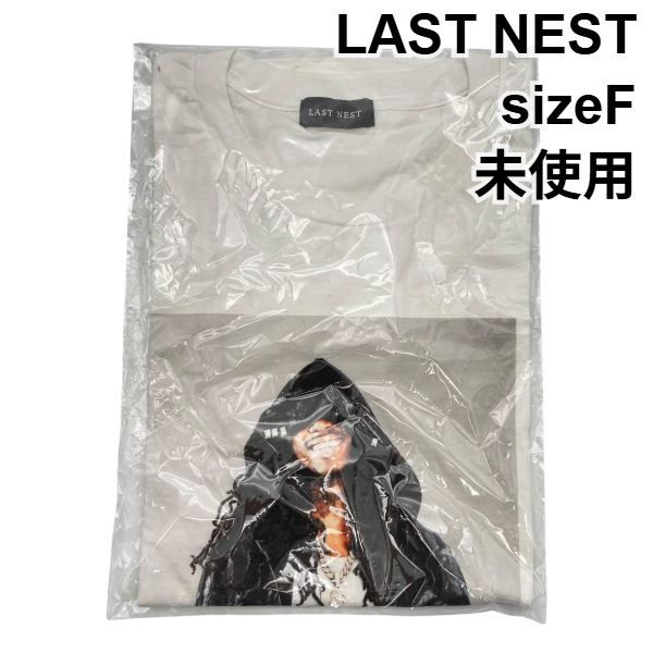 □ 未使用 ラストネスト LAST NEST 非売品 Tシャツ トップス ツアーグッズ アーティスト 人物プリント ラッパー 白 メンズ S6F676