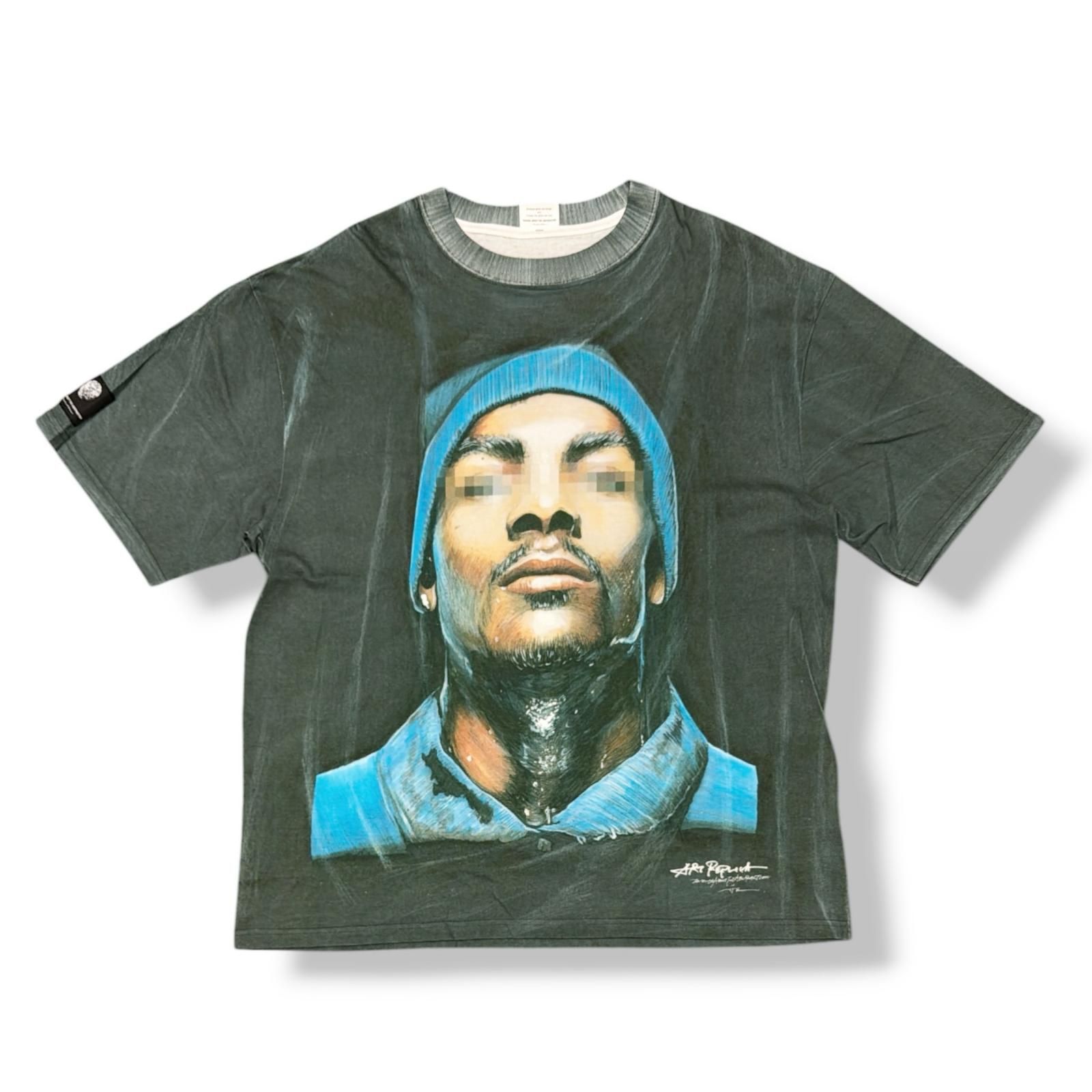 参考上代25300円 TALKING ABOUT THE ABSTRACTION 25SS ART REPLICA T-SHIRT 半袖Tシャツ カットソー TATA トーキングアバウトジアブストラクション NPT-T-001 グレー L （6232M）