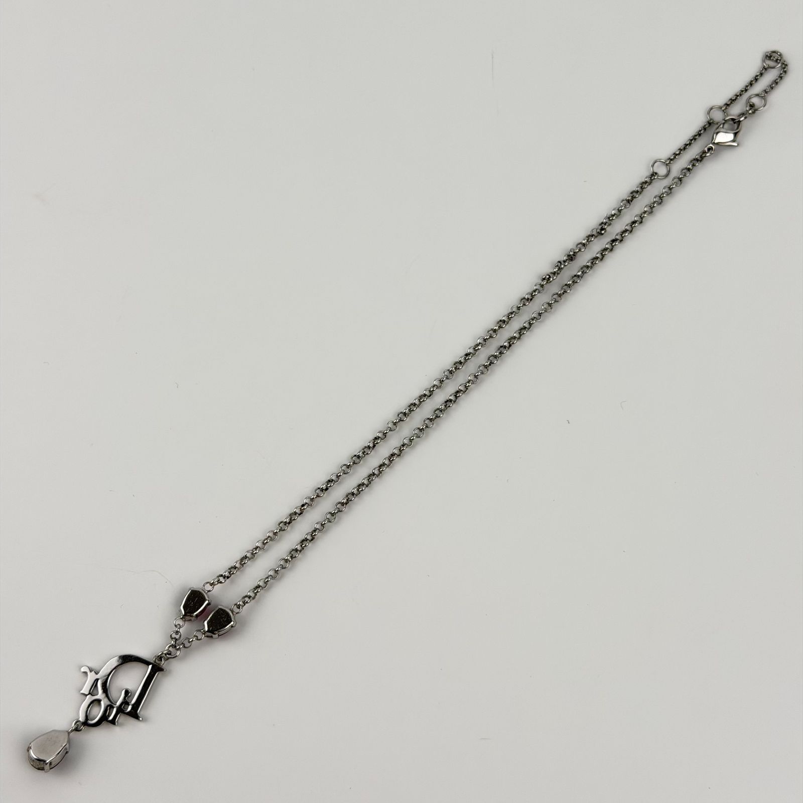 中古】Christian Dior クリスチャン ディオール ロゴ ネックレス
