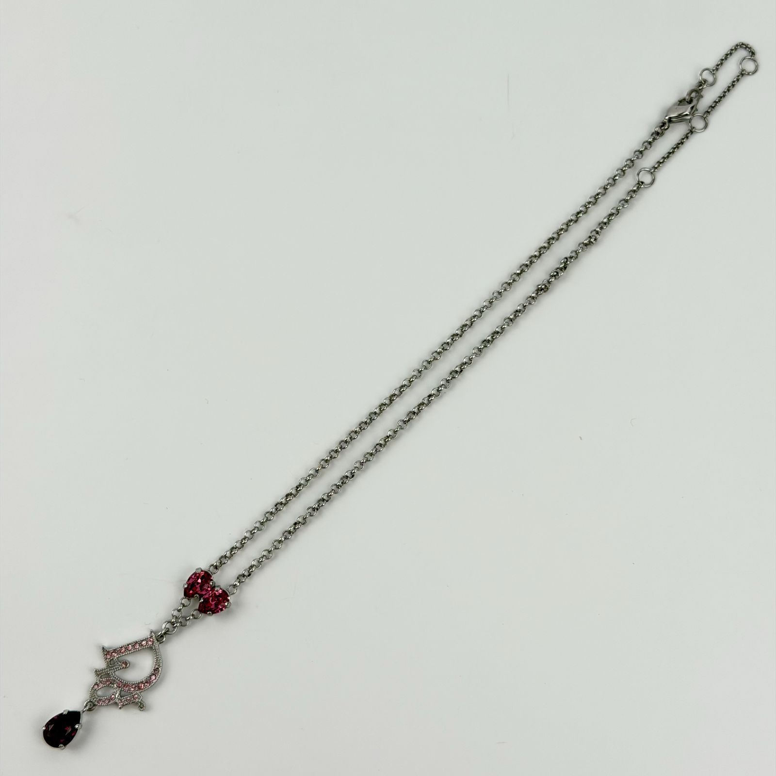 中古】Christian Dior クリスチャン ディオール ロゴ ネックレス