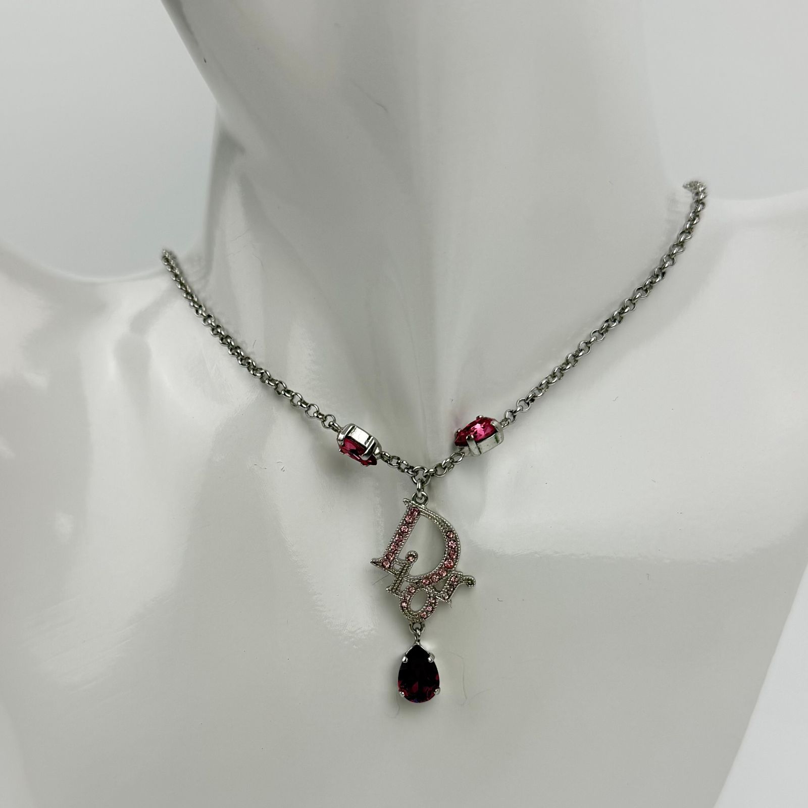 中古】Christian Dior クリスチャン ディオール ロゴ ネックレス