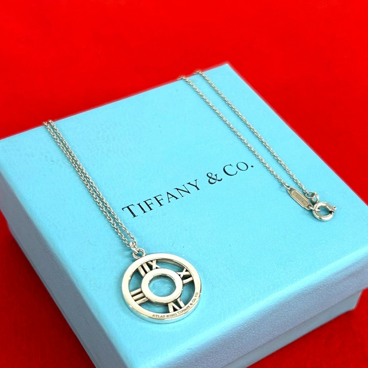 極 美品 TIFFANY&Co. ティファニー アトラス サークル ネックレス