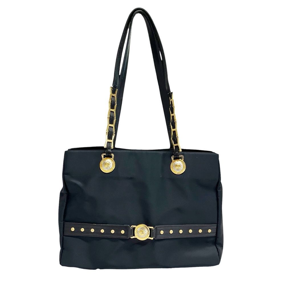 VERSACE【ヴェルサーチ】サンバースト トートバッグ ブラック ゴールド
