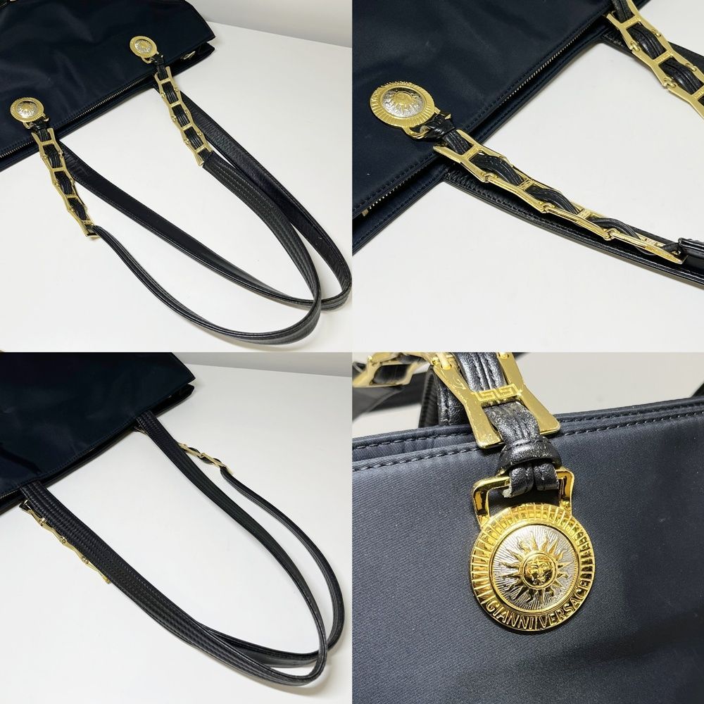 VERSACE【ヴェルサーチ】サンバースト トートバッグ ブラック ゴールド