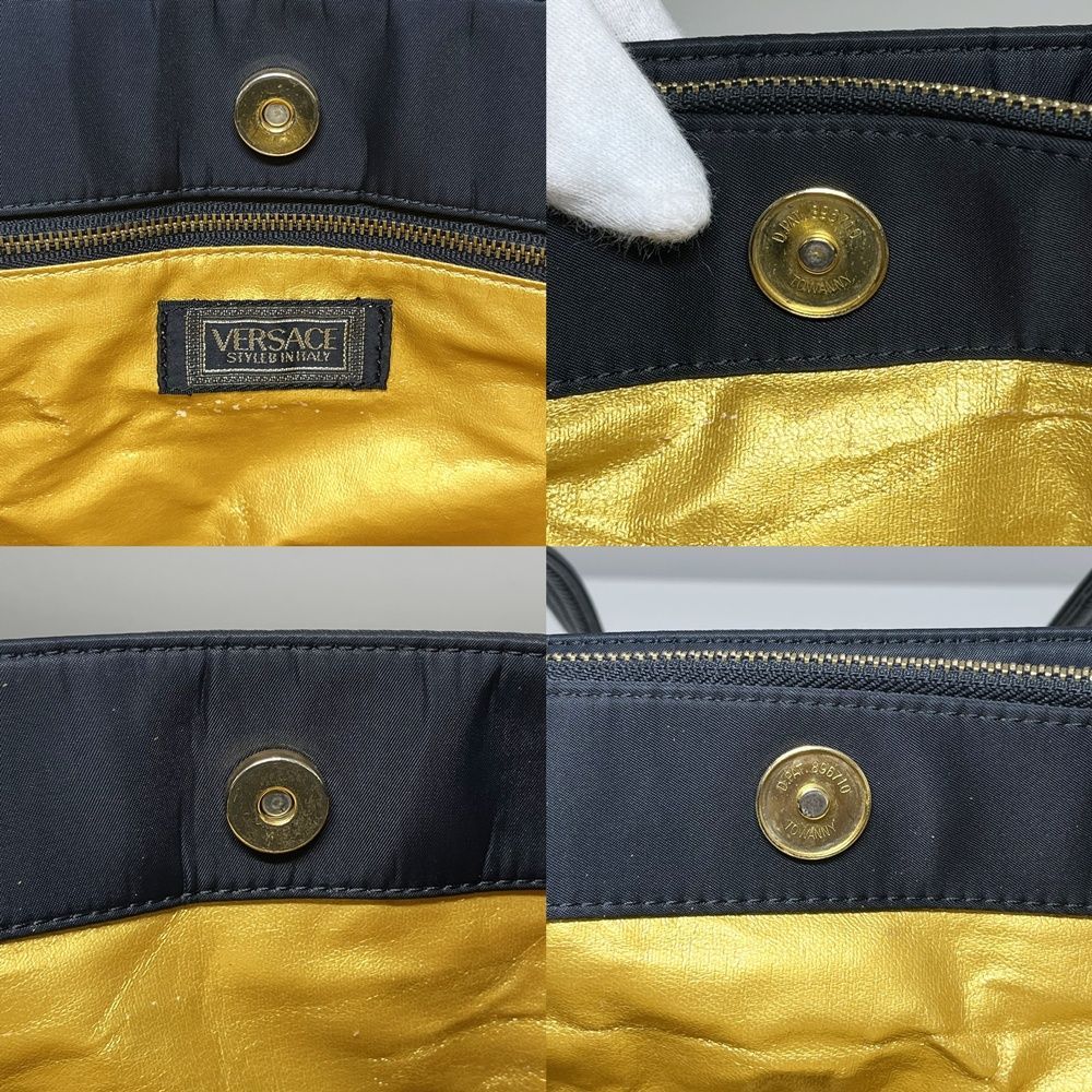 VERSACE【ヴェルサーチ】サンバースト トートバッグ ブラック ゴールド