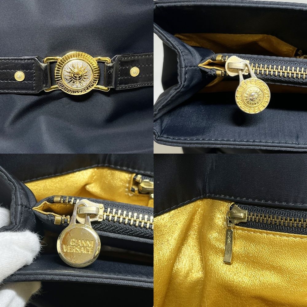 VERSACE【ヴェルサーチ】サンバースト トートバッグ ブラック ゴールド