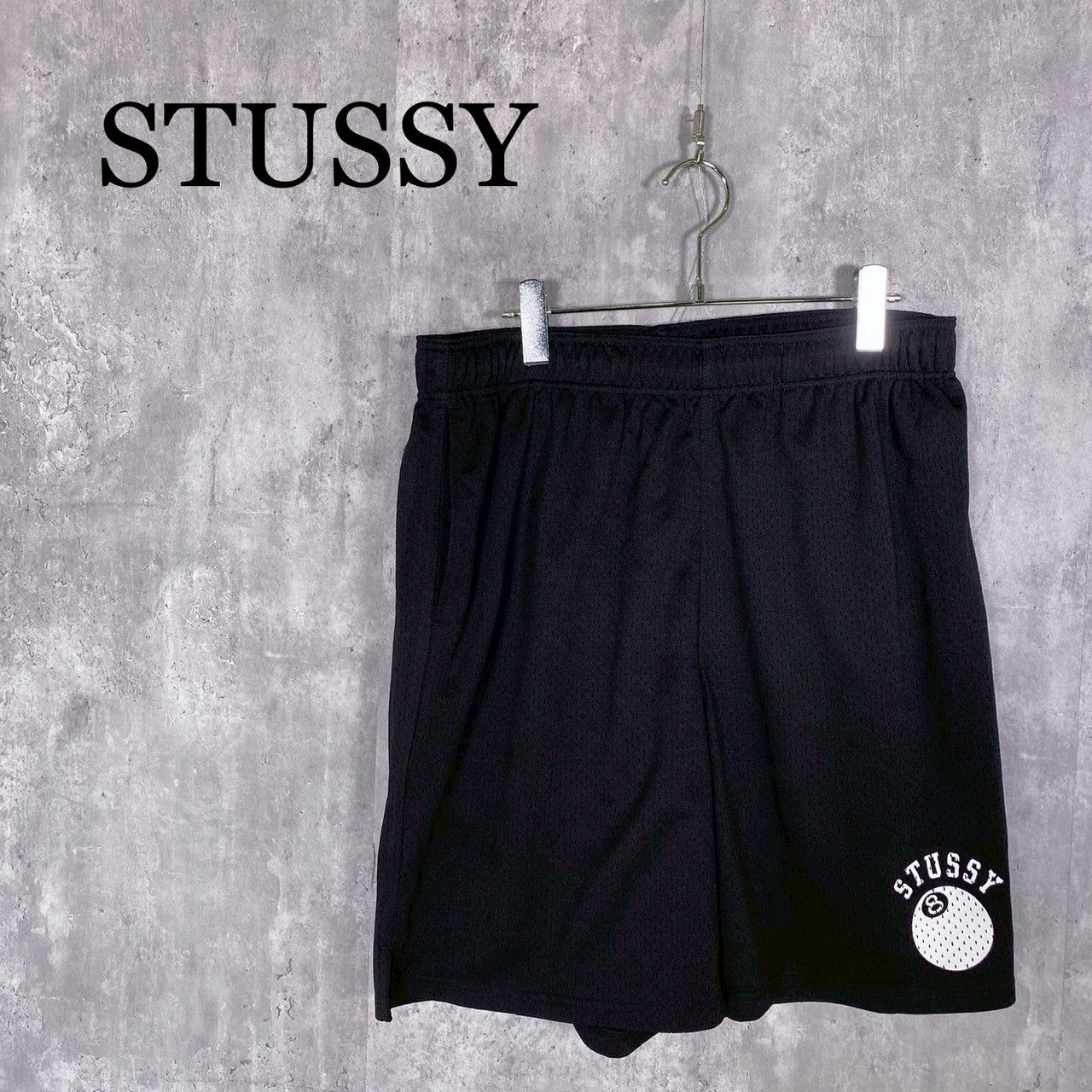 『STUSSY』ステューシー (M) 8ボールグラフィックメッシュハーフパンツ ショートパンツ