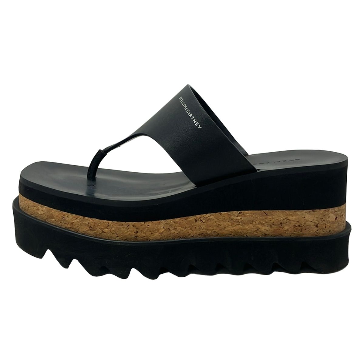 【moco】ステラマッカートニー　ウェッジソール　サンダル　黒 stellamccartney(ステラマッカートニー) サンダル 35 レディース - 黒