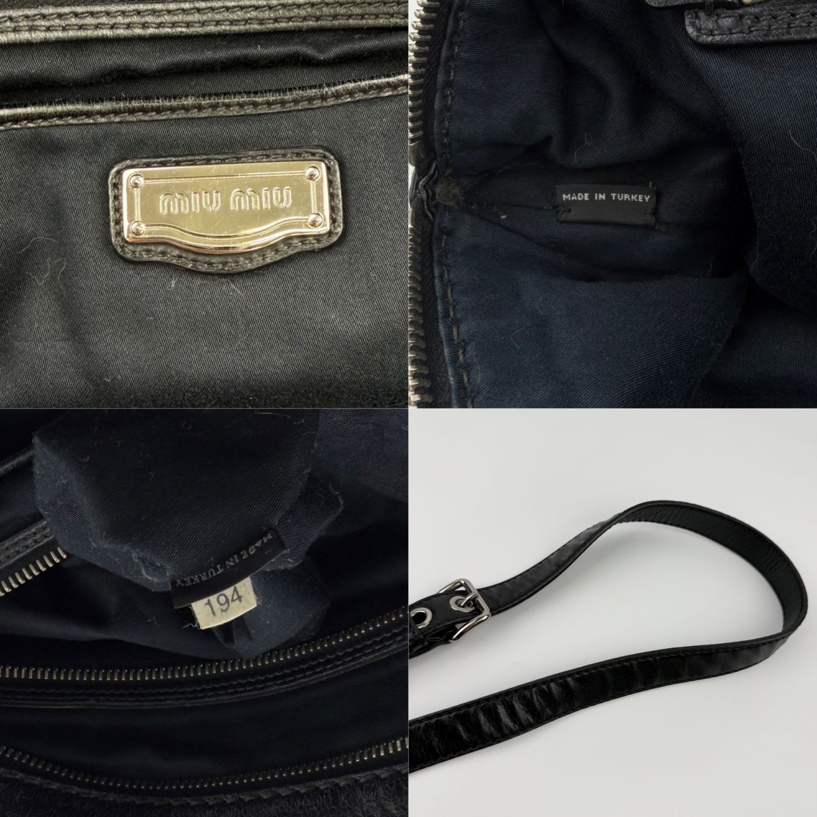 中古】MIU MIU ミュウミュウ スタッズ 2WAY ハンドバッグ ショルダー 
